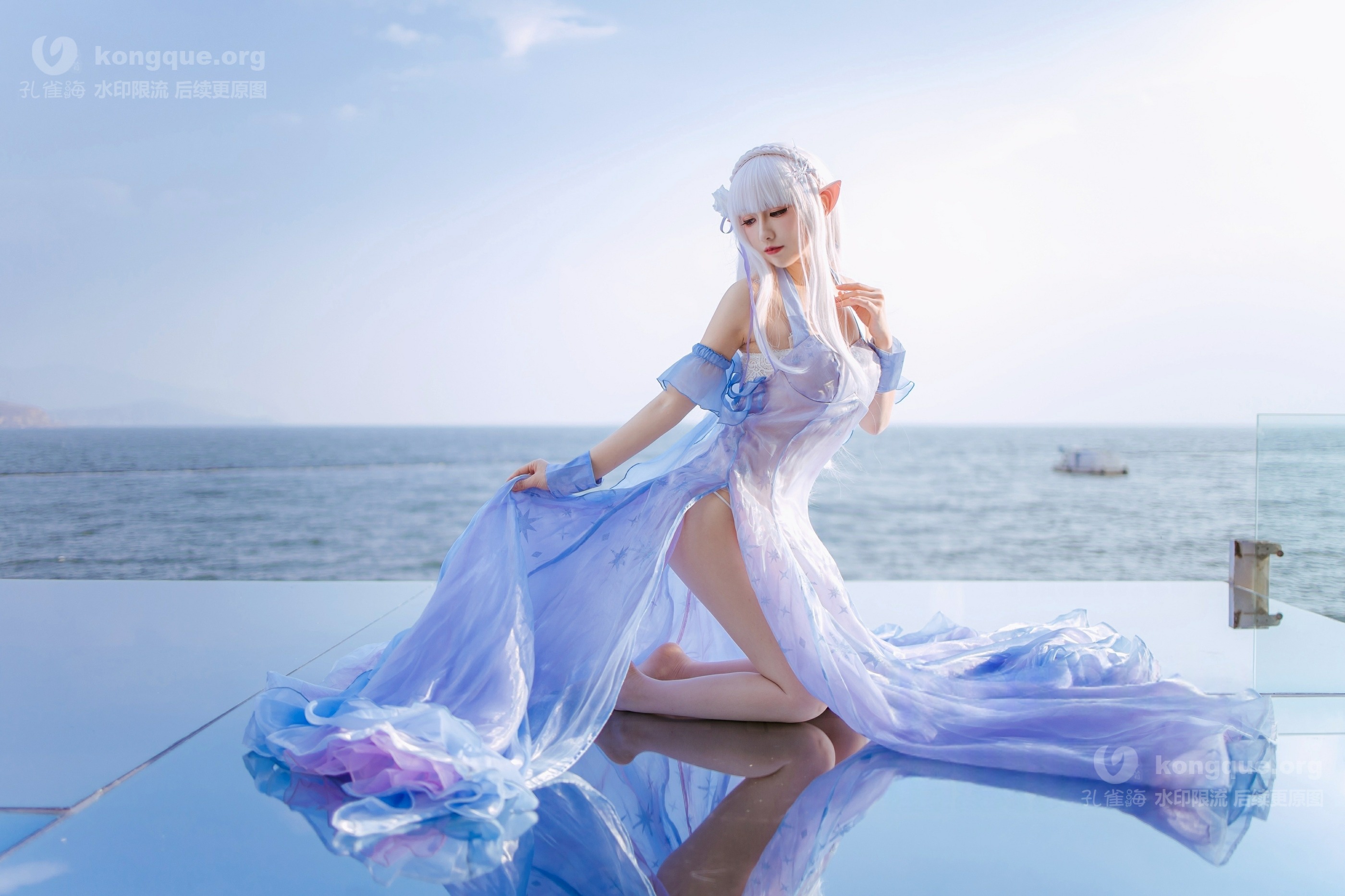 图片[1]-coser衣衣 – NO.018 爱蜜莉雅 冰晶礼服[30P]✦自购✦-XikXak